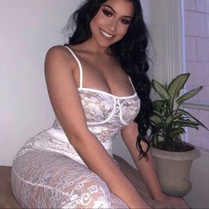 White SeeThrough JumpSuit